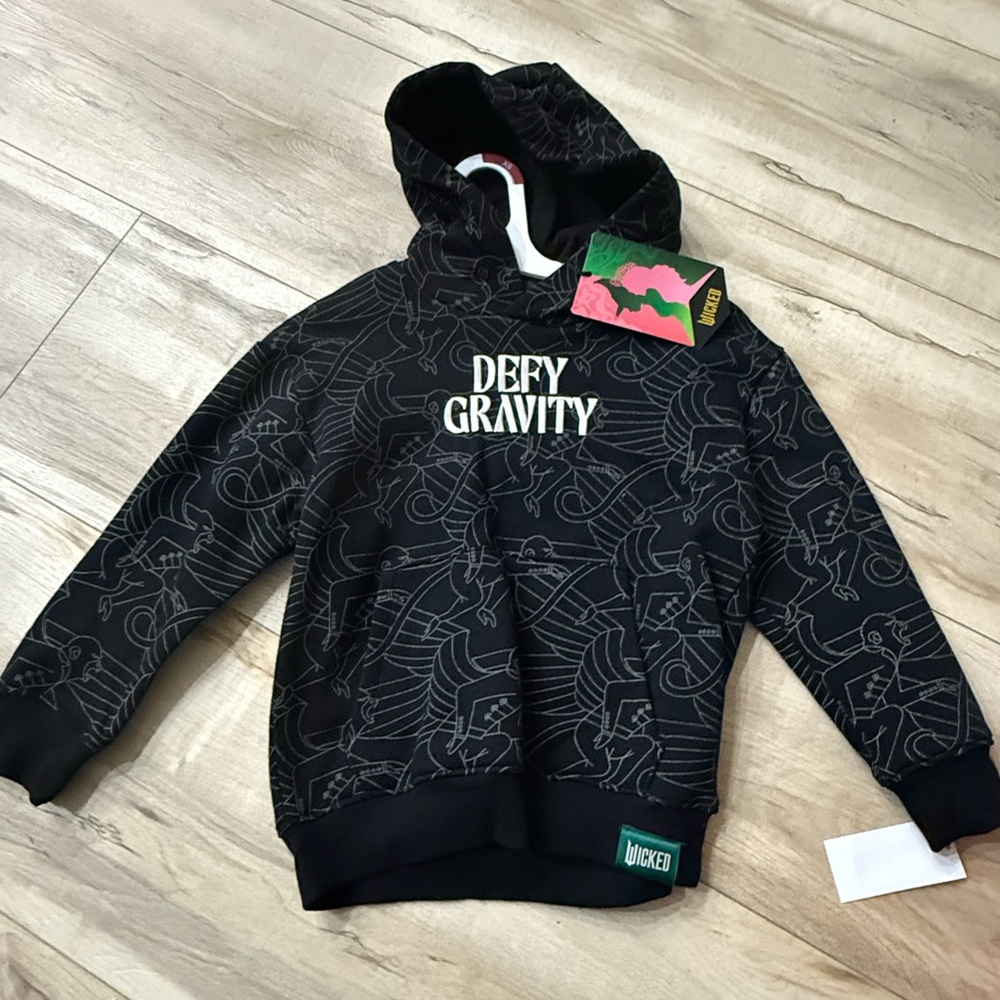 Black Defy Gravity‎ Hoodie boys xs